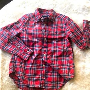 Boys plaid button down, Ralph Lauren polo Sz 8
